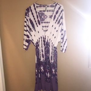 Purple and White Dress